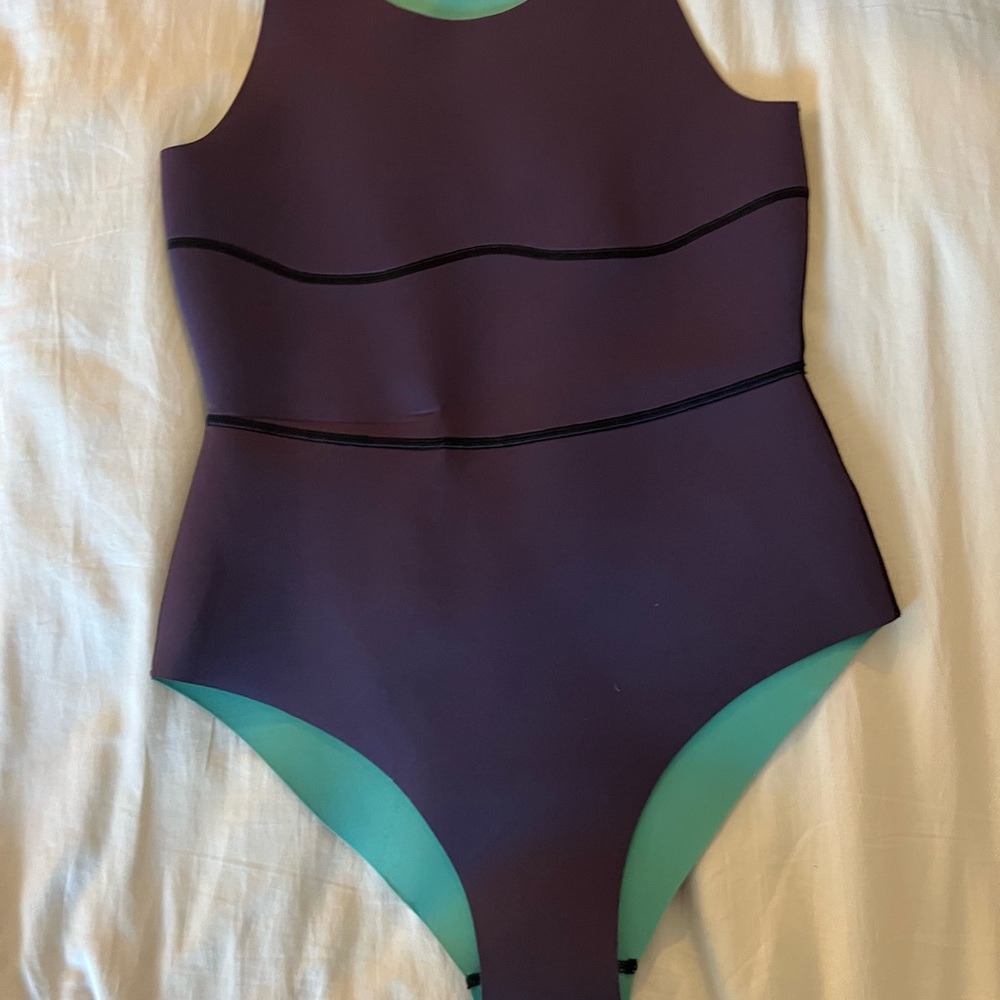 Finisterre Purple Women's One Piece Neoprene Swimsuit